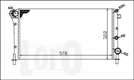 Loro 016-017-0033 - Radiators, Motora dzesēšanas sistēma www.autospares.lv