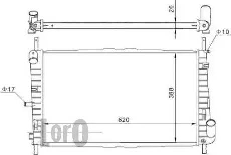 Loro 017-017-0016 - Radiators, Motora dzesēšanas sistēma www.autospares.lv