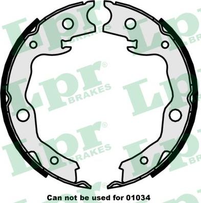 LPR 09870 - Brake Shoe Set, parking brake www.autospares.lv