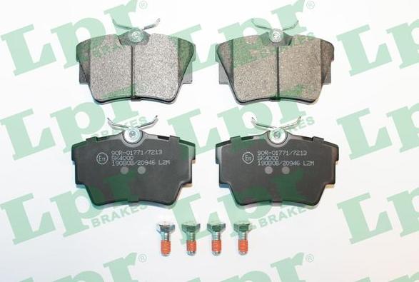 LPR 05P946 - Тормозные колодки, дисковые, комплект www.autospares.lv