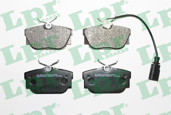 LPR 05P974 - Brake Pad Set, disc brake www.autospares.lv