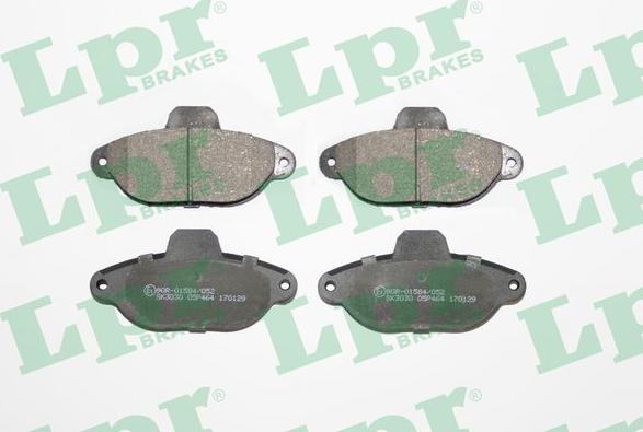 LPR 05P464 - Тормозные колодки, дисковые, комплект www.autospares.lv