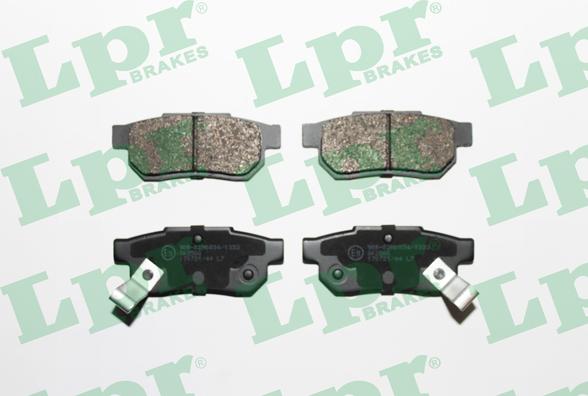 LPR 05P507 - Тормозные колодки, дисковые, комплект www.autospares.lv