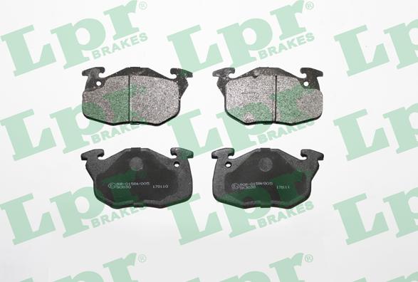 LPR 05P642 - Тормозные колодки, дисковые, комплект www.autospares.lv