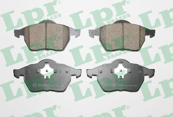 LPR 05P612 - Brake Pad Set, disc brake www.autospares.lv