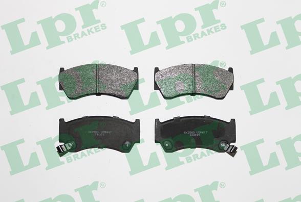 LPR 05P617 - Тормозные колодки, дисковые, комплект www.autospares.lv