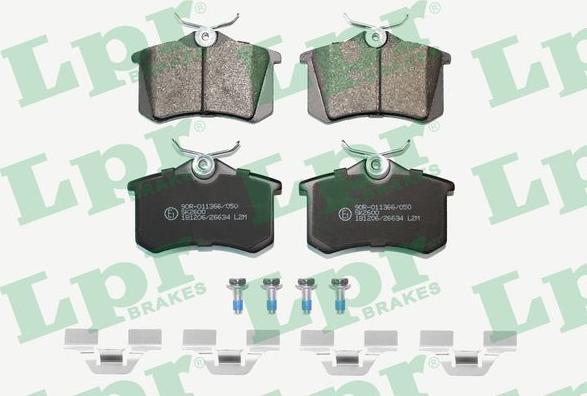 LPR 05P634K - Brake Pad Set, disc brake www.autospares.lv