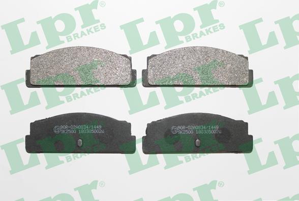 LPR 05P002 - Bremžu uzliku kompl., Disku bremzes www.autospares.lv