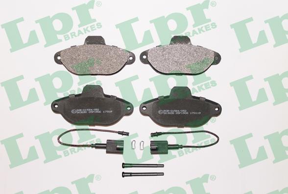 LPR 05P1906 - Тормозные колодки, дисковые, комплект www.autospares.lv