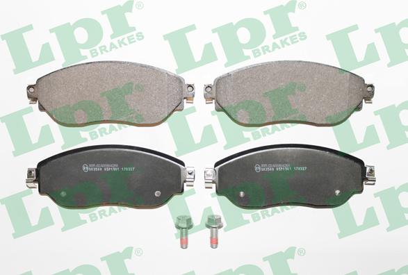 LPR 05P1901 - Bremžu uzliku kompl., Disku bremzes www.autospares.lv