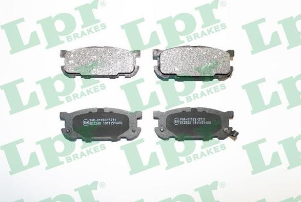 LPR 05P1488 - Bremžu uzliku kompl., Disku bremzes www.autospares.lv