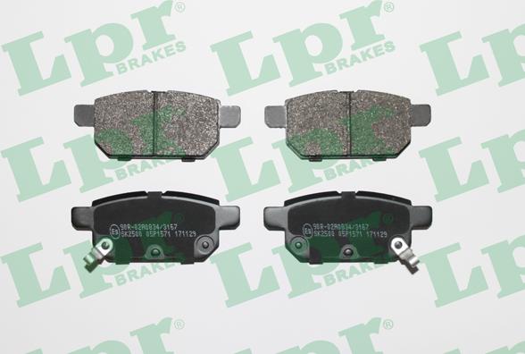 LPR 05P1571 - Brake Pad Set, disc brake www.autospares.lv