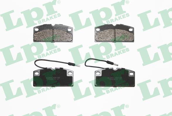 LPR 05P1649 - Тормозные колодки, дисковые, комплект www.autospares.lv