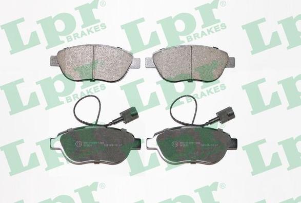 LPR 05P1657 - Brake Pad Set, disc brake www.autospares.lv