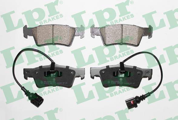 LPR 05P1667 - Тормозные колодки, дисковые, комплект www.autospares.lv