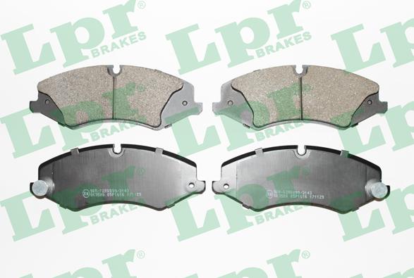 LPR 05P1616 - Brake Pad Set, disc brake www.autospares.lv