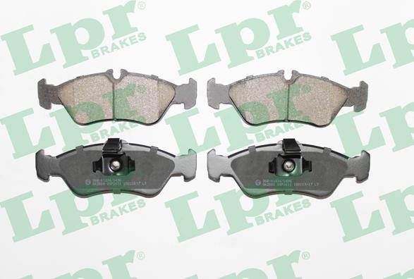 LPR 05P1611 - Тормозные колодки, дисковые, комплект www.autospares.lv