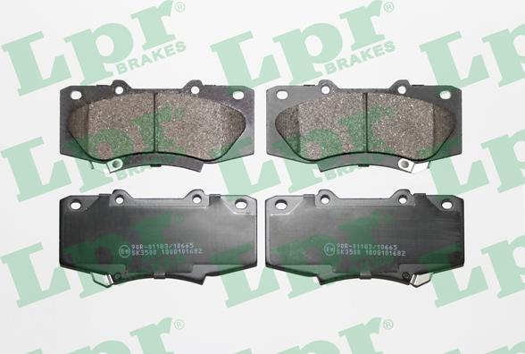 LPR 05P1682 - Brake Pad Set, disc brake www.autospares.lv