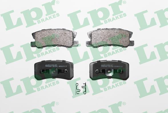 LPR 05P1639 - Тормозные колодки, дисковые, комплект www.autospares.lv