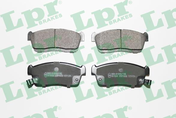 LPR 05P1632 - Тормозные колодки, дисковые, комплект www.autospares.lv