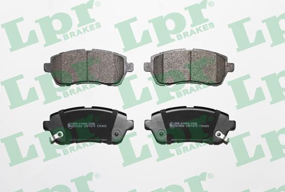 LPR 05P1673 - Тормозные колодки, дисковые, комплект www.autospares.lv