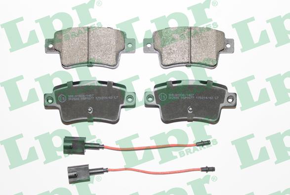 LPR 05P1677 - Тормозные колодки, дисковые, комплект www.autospares.lv