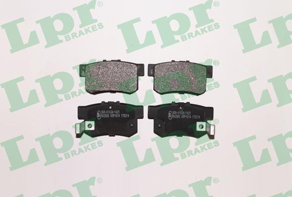 LPR 05P1014 - Тормозные колодки, дисковые, комплект www.autospares.lv