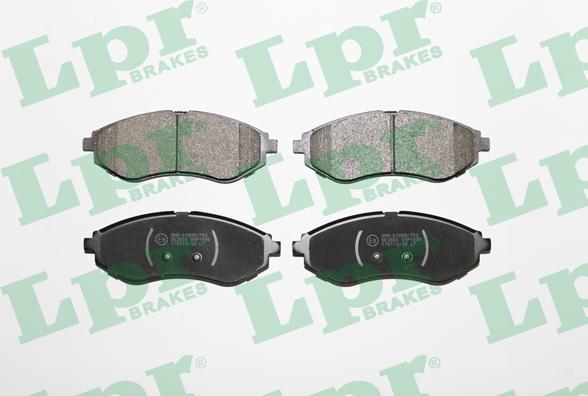 LPR 05P1080 - Тормозные колодки, дисковые, комплект www.autospares.lv