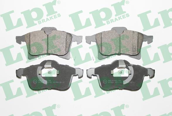 LPR 05P1197 - Тормозные колодки, дисковые, комплект www.autospares.lv