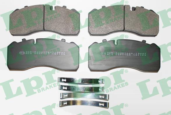 LPR 05P1168 - Brake Pad Set, disc brake www.autospares.lv