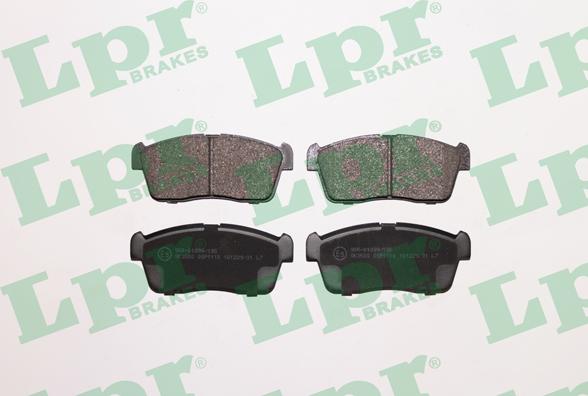 LPR 05P1110 - Brake Pad Set, disc brake www.autospares.lv