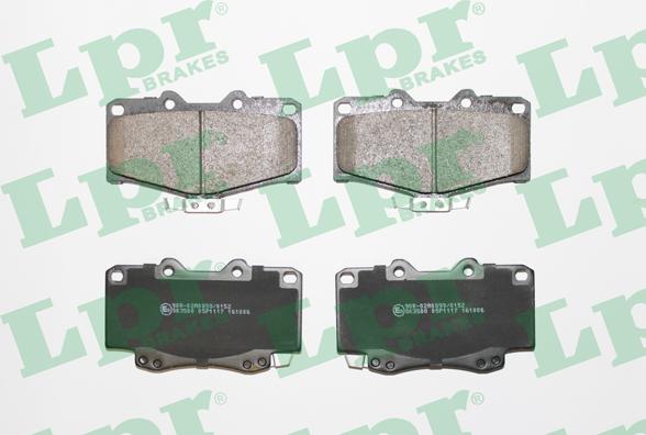 LPR 05P1117 - Bremžu uzliku kompl., Disku bremzes www.autospares.lv