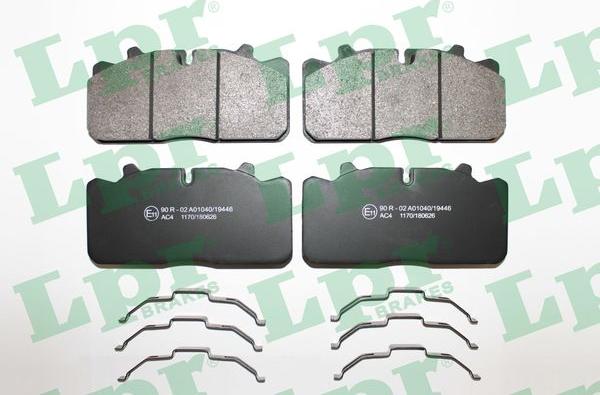 LPR 05P1170 - Brake Pad Set, disc brake www.autospares.lv