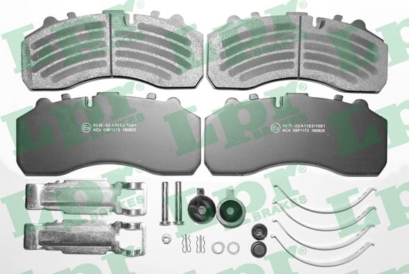 LPR 05P1173K - Brake Pad Set, disc brake www.autospares.lv