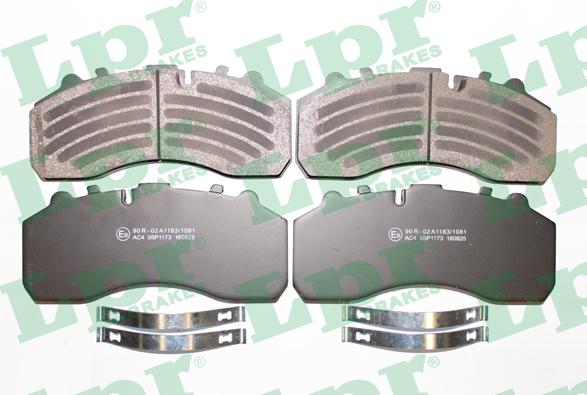 LPR 05P1173 - Brake Pad Set, disc brake www.autospares.lv