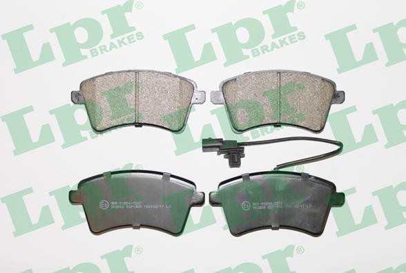 LPR 05P1800 - Brake Pad Set, disc brake www.autospares.lv