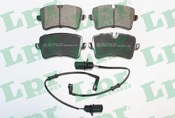 LPR 05P1826A - Тормозные колодки, дисковые, комплект www.autospares.lv