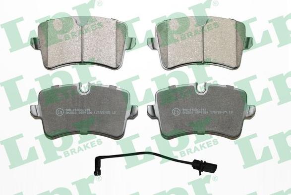 LPR 05P1826C - Brake Pad Set, disc brake www.autospares.lv