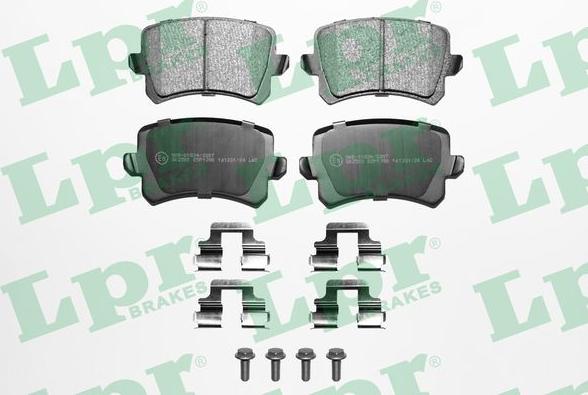 LPR 05P1390K - Brake Pad Set, disc brake www.autospares.lv