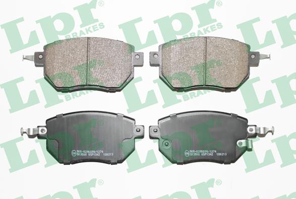 LPR 05P1342 - Brake Pad Set, disc brake www.autospares.lv