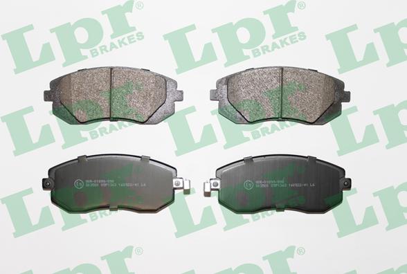 LPR 05P1363 - Тормозные колодки, дисковые, комплект www.autospares.lv