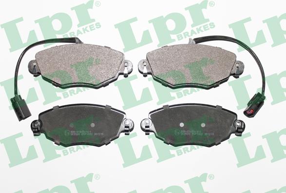 LPR 05P1302 - Brake Pad Set, disc brake www.autospares.lv