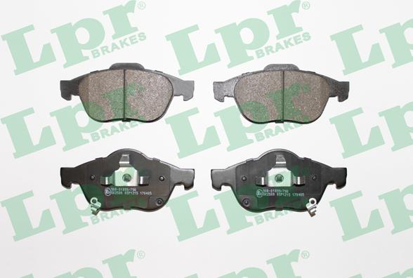 LPR 05P1215 - Bremžu uzliku kompl., Disku bremzes www.autospares.lv