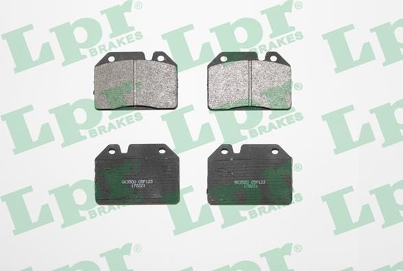 LPR 05P123 - Brake Pad Set, disc brake www.autospares.lv