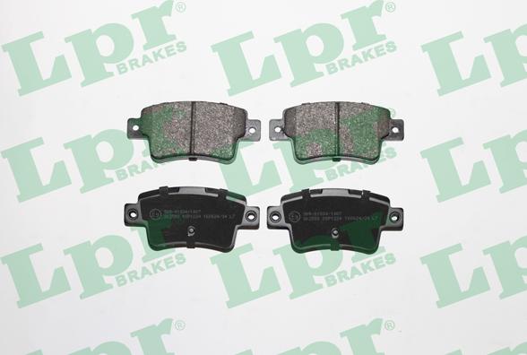 LPR 05P1224 - Тормозные колодки, дисковые, комплект www.autospares.lv