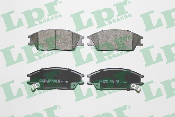 LPR 05P1222 - Тормозные колодки, дисковые, комплект www.autospares.lv