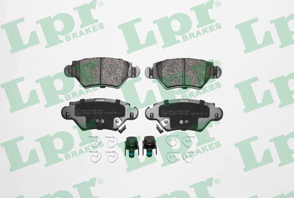 LPR 05P1227 - Тормозные колодки, дисковые, комплект www.autospares.lv