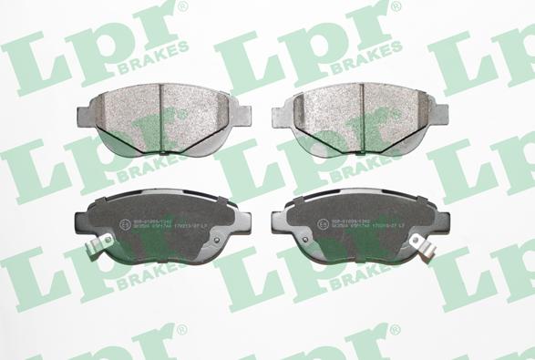 LPR 05P1760 - Тормозные колодки, дисковые, комплект www.autospares.lv