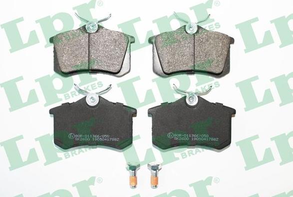 LPR 05P1788 - Brake Pad Set, disc brake www.autospares.lv