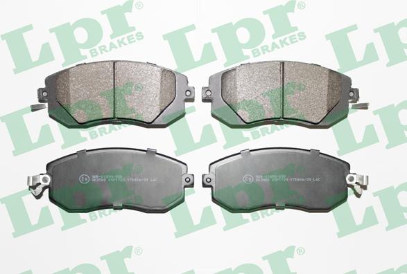 LPR 05P1729 - Brake Pad Set, disc brake www.autospares.lv